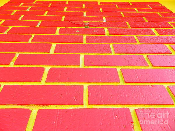 Brick Art Print featuring the photograph Red Yellow brick by WaLdEmAr BoRrErO
