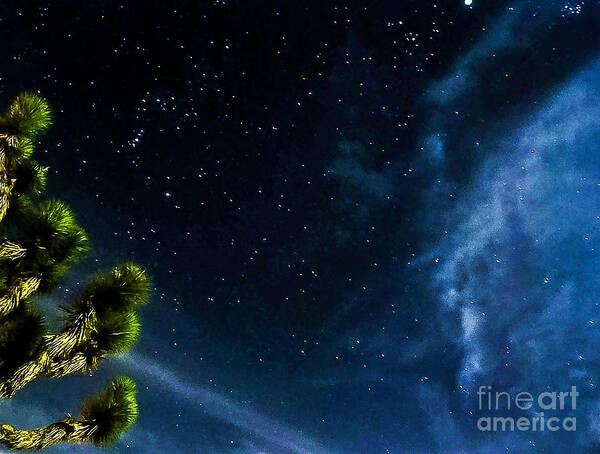 Desert Night Sky Art Print featuring the photograph ReLeasinG The STaRS by Angela J Wright