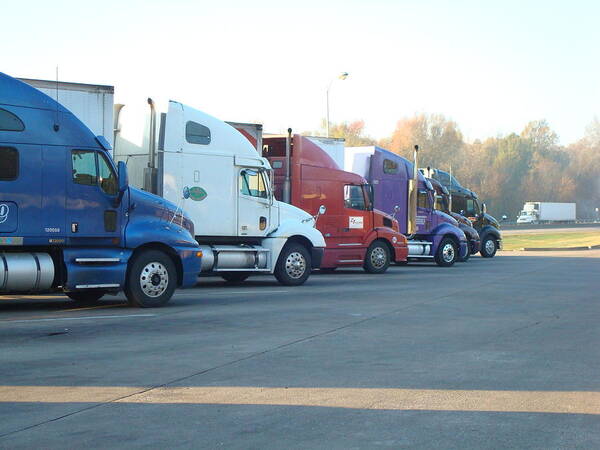 Truck Stop Art Print featuring the photograph Rest Stop Roundup by Susan Woodward