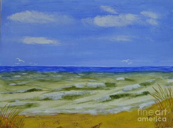 Beach Art Print featuring the painting Restless by Melvin Turner
