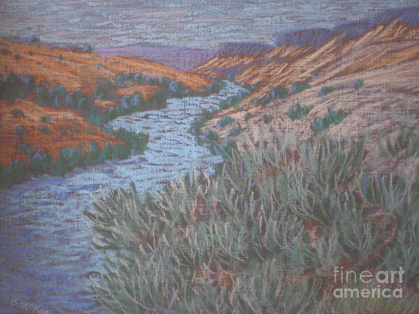 Western Art Art Print featuring the painting Rio Azul by Suzanne McKay