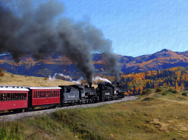 Railroad Art Print featuring the photograph Rio Grande 488 and 489 by Kurt Van Wagner
