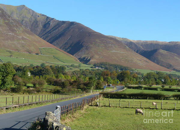 Blencathra Art Print featuring the photograph Road to Blencathra  by Phil Banks