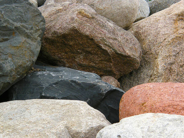 Composition Art Print featuring the photograph Rocks in Various Colors by Lynn Hansen