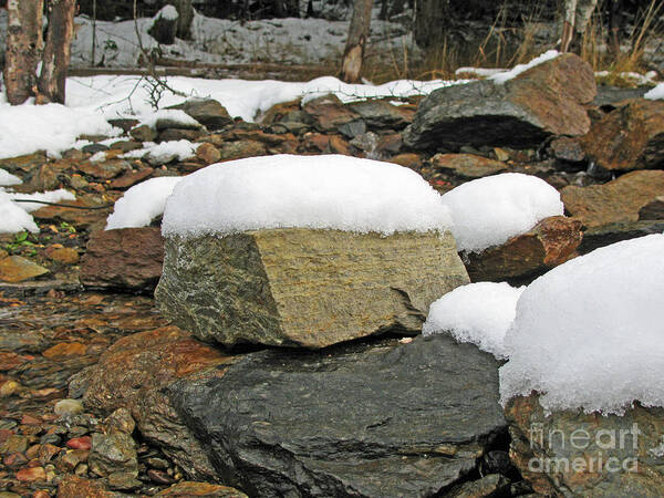 Rocks Art Print featuring the photograph Rocks With Frosting by Leone Lund