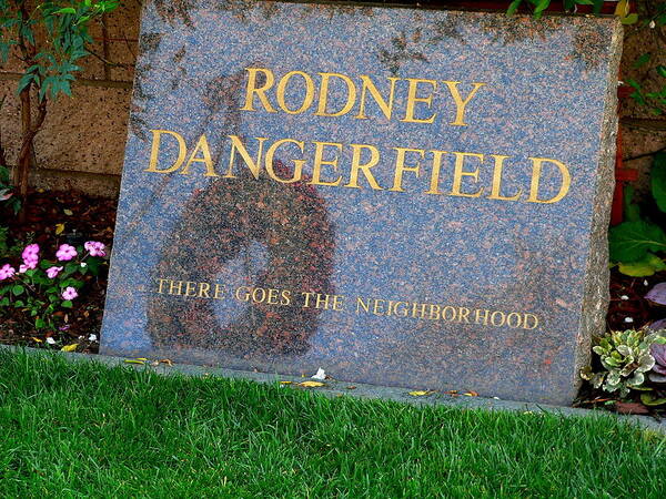Graves Of Famous People Art Print featuring the photograph Rodney Dangerfield Grave Marker by Jeff Lowe