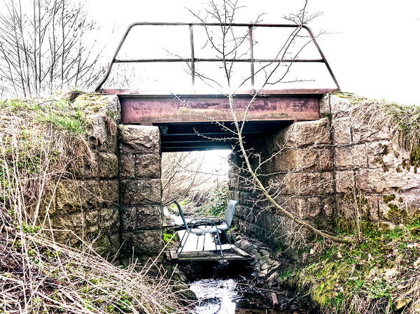 Bridge Art Print featuring the photograph Old stone and stell bridge by Mike Santis