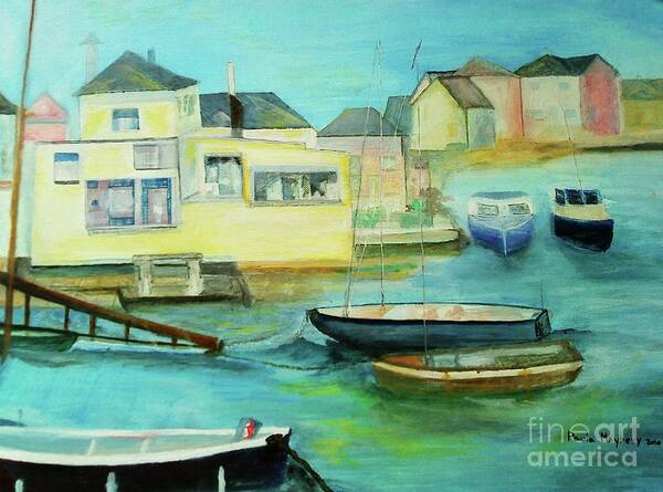 River Colne Art Print featuring the painting Rowhedge by Paula Maybery