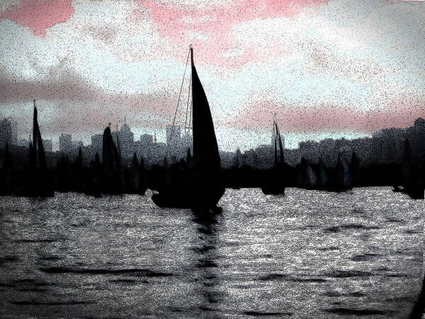 Sailboats Art Print featuring the photograph Sailors' Delight by Jessica Levant