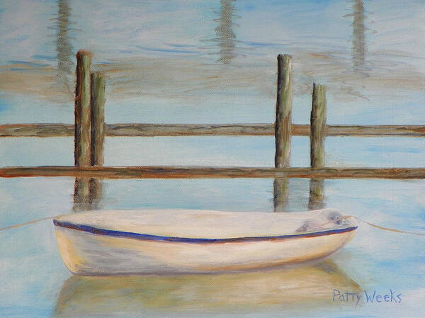 Boat Art Print featuring the painting Salt Run Morning by Patty Weeks