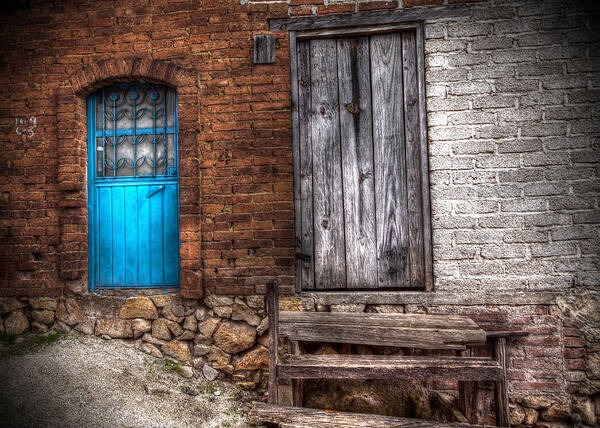  Art Print featuring the photograph Blue Door by Stephen Dennstedt