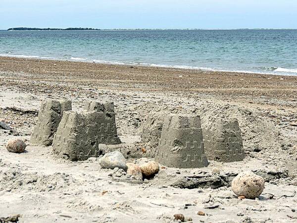 Sand Castles Art Print featuring the photograph Sand Castle by Janice Drew