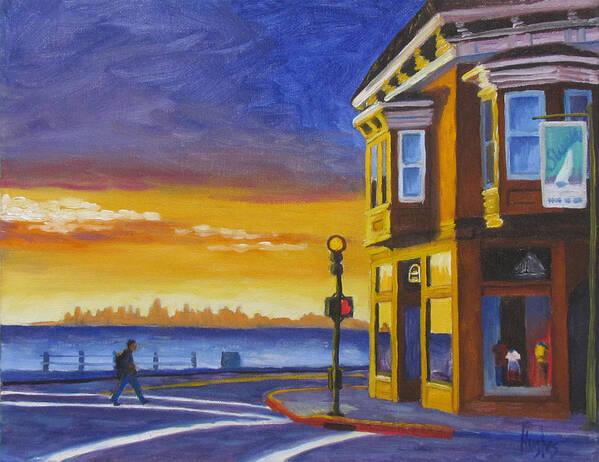 Sausalito Art Print featuring the painting Sausalito by Kevin Hughes