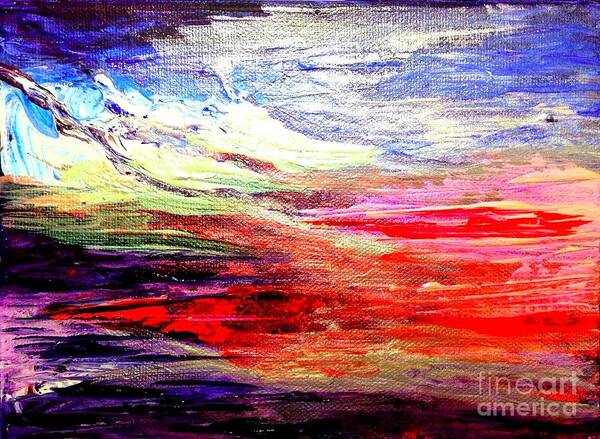 Sea Art Print featuring the painting Sea Sky I by Karen Ferrand Carroll