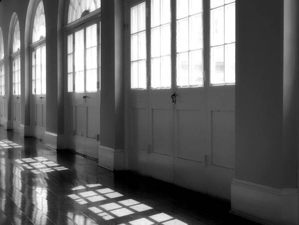 Black White Art Print featuring the photograph Shadows At The Cabildo by James Stough