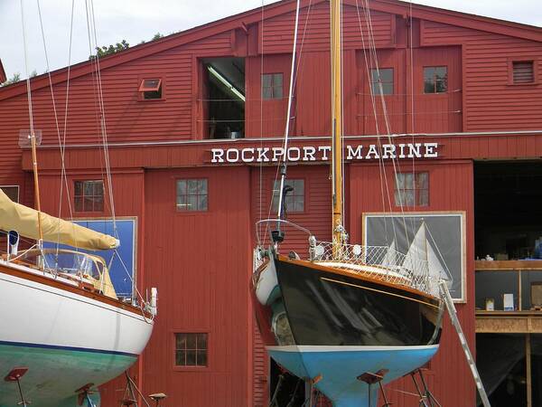 Rockport Maine Art Print featuring the photograph Ships in Waiting by Jean Goodwin Brooks