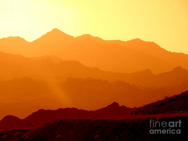 Nevada Sunset Art Print featuring the photograph Sienna Layers by Barbara Leigh Art
