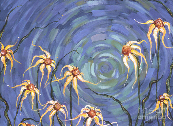 Floral Art Print featuring the painting Sky Dance by Tanielle Childers