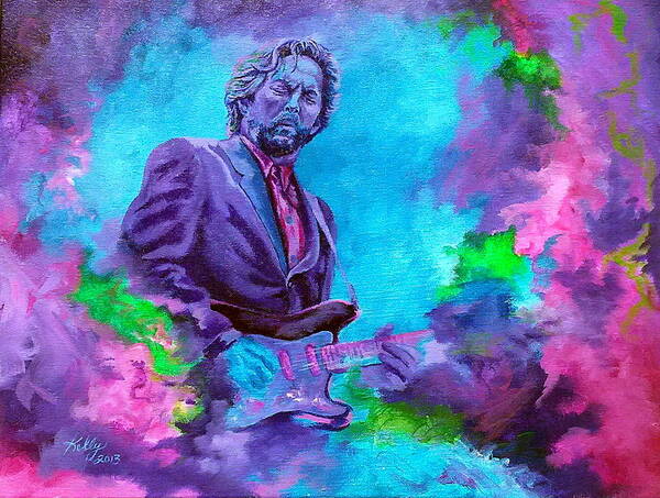 Eric Clapton Art Print featuring the painting Slowhand by Kathleen Kelly Thompson