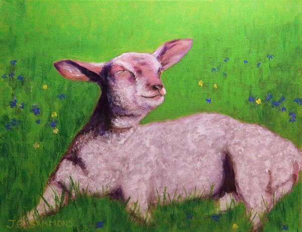 Spring Art Print featuring the painting Smiley by Janet Greer Sammons