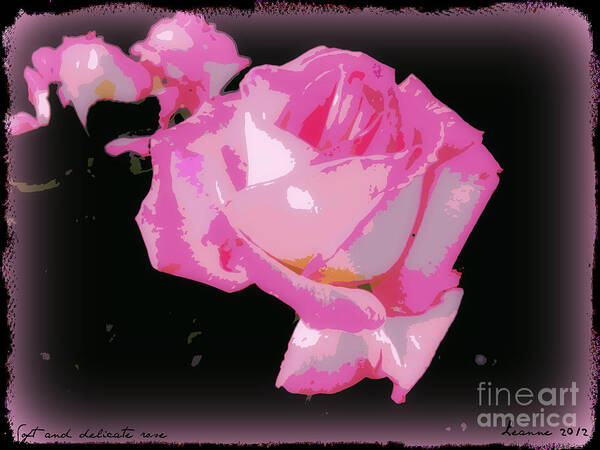 Rose Art Print featuring the photograph Soft and Delicate Pink Rose by Leanne Seymour