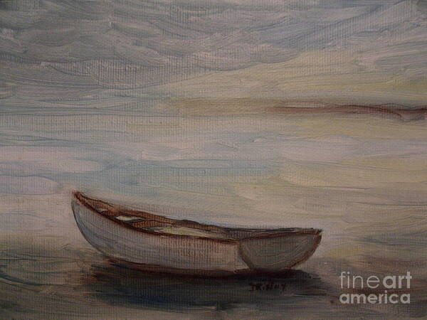 Boat Art Print featuring the painting Solitude by Julie Brugh Riffey