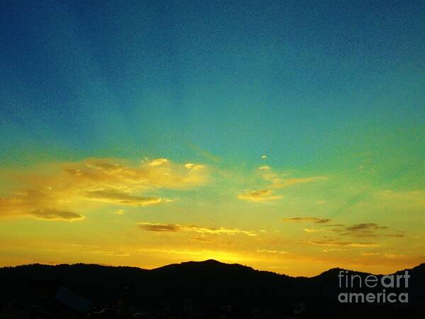 Skyscapes Art Print featuring the photograph Spectacular Sunset by Jacquelyn Roberts