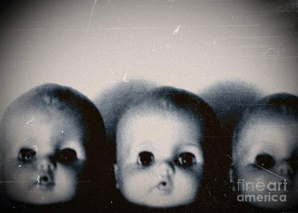 Dolls Art Print featuring the photograph Spooky Doll Heads by Patricia Strand