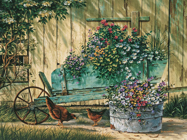 Michael Humphries Art Print featuring the painting Spring Social by Michael Humphries