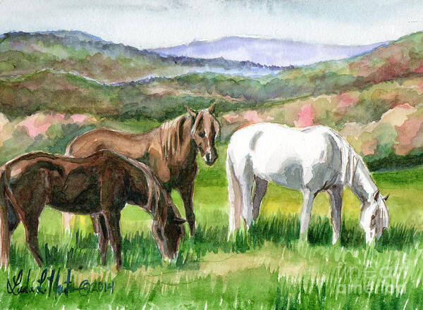 Spring Art Print featuring the painting Spring Valley by Linda L Martin