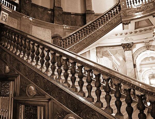 Staircase Art Print featuring the photograph Staircase in Brown by Jenny Hudson