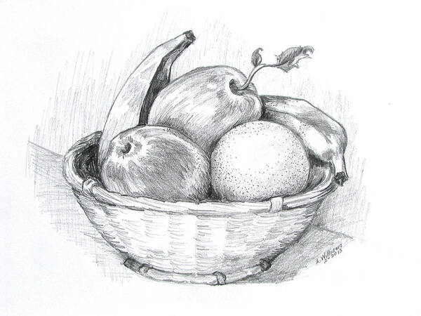Pencil drawing fruit hi-res stock photography and images - Alamy