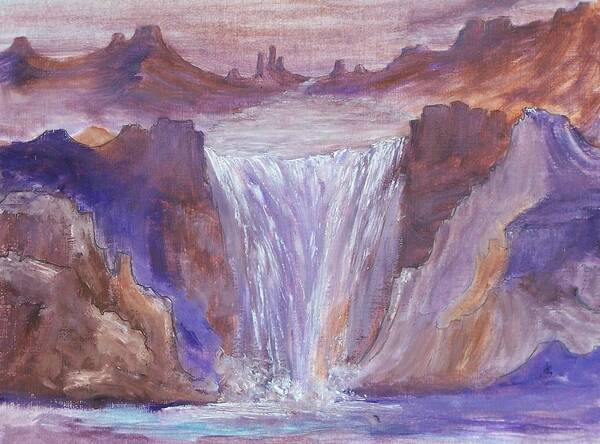 Streams Art Print featuring the painting Streams in the Desert by Kathleen Luther