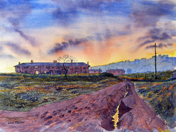 Glenn Marshall Art Print featuring the painting Sugarwell Hill in Leeds by Glenn Marshall