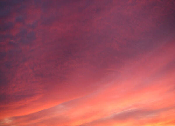 Sky Clouds Sunset Art Print featuring the photograph Sunset Hues by Laurie Stewart