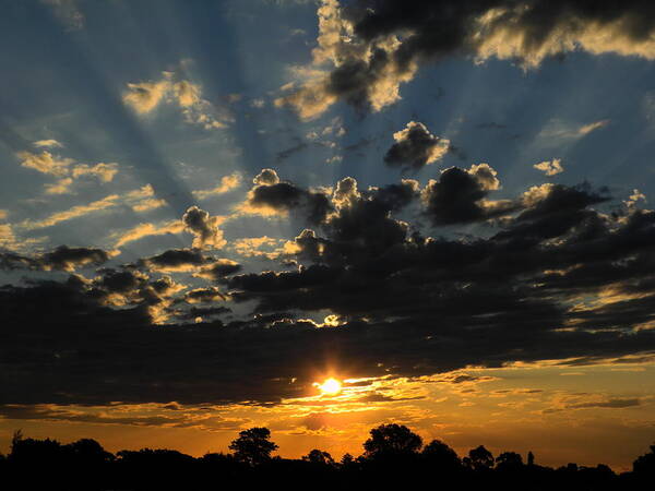 Sunset Art Print featuring the photograph Dark Sunset by Mark Blauhoefer