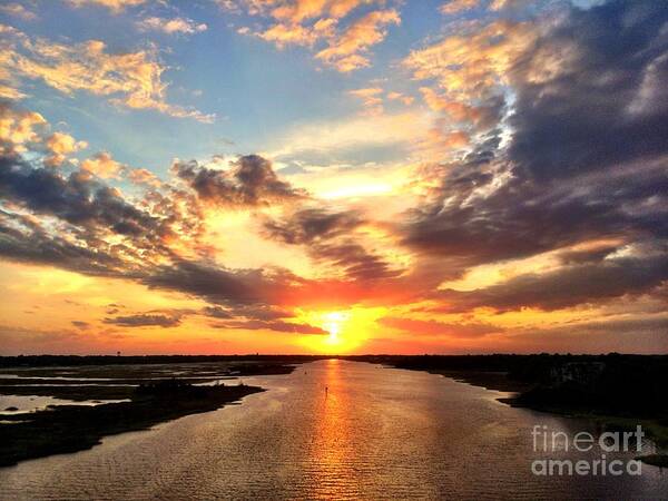 Art Art Print featuring the photograph Sunset Over the ICW by Shelia Kempf