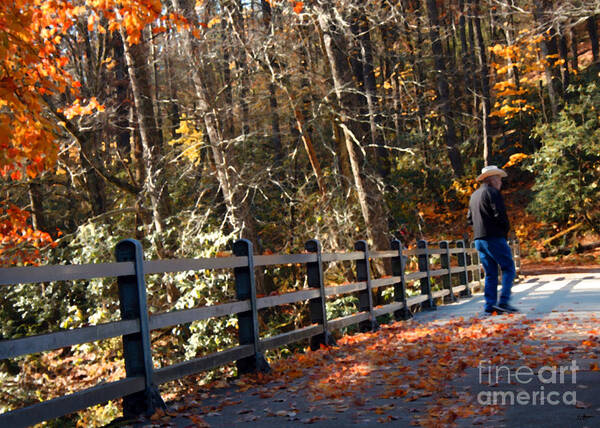 Autumn Art Print featuring the photograph Sunshine On My Shoulder by Sandra Clark