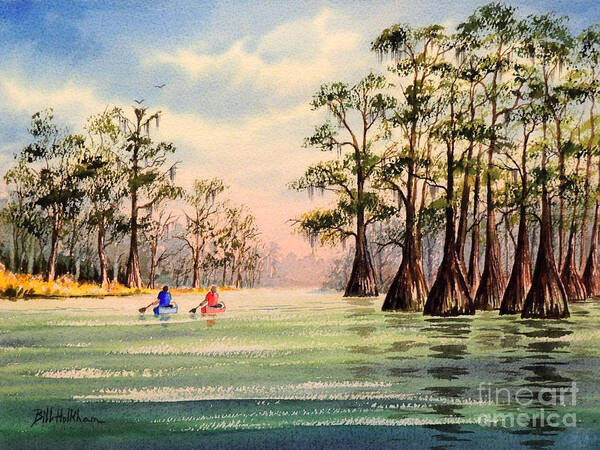 Suwannee River Art Print featuring the painting Suwannee River by Bill Holkham