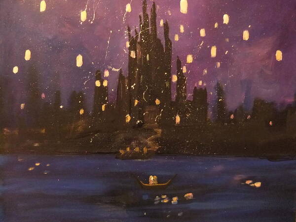 Tangled Art Print featuring the painting Tangled by Lynne McQueen