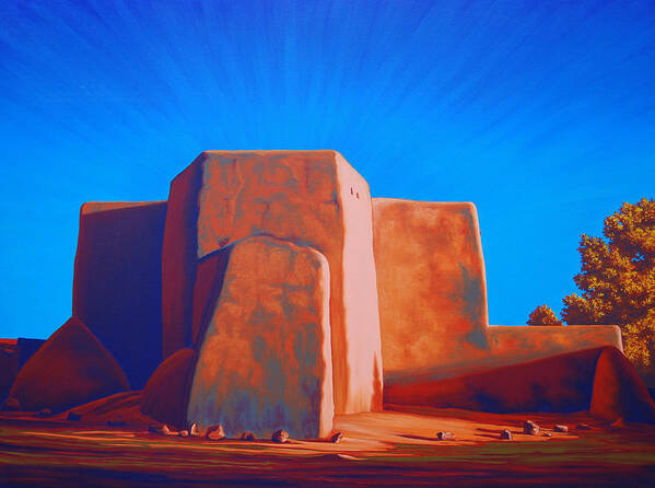 Taos Art Print featuring the painting Taos by Cheryl Fecht