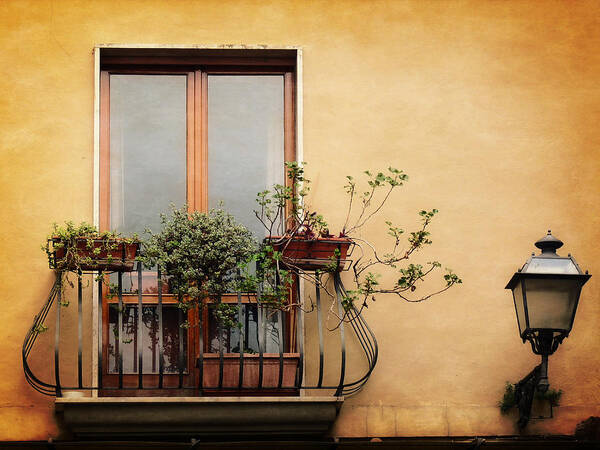 Travel Art Print featuring the photograph The Balcony by Lucinda Walter