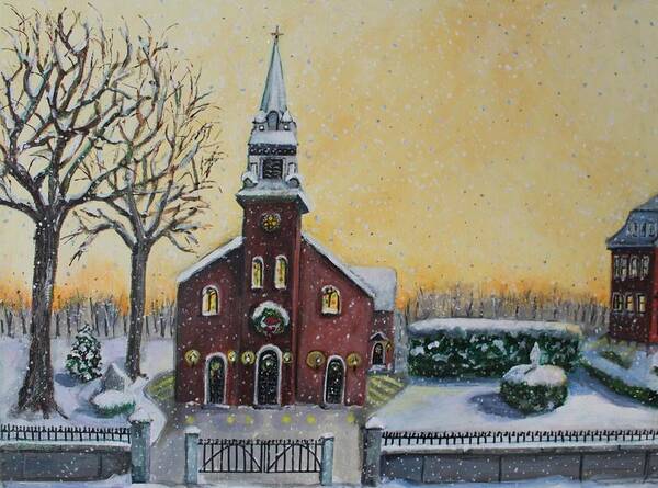 St. Mary's Church Art Print featuring the painting The Bells of St. Mary's by Rita Brown