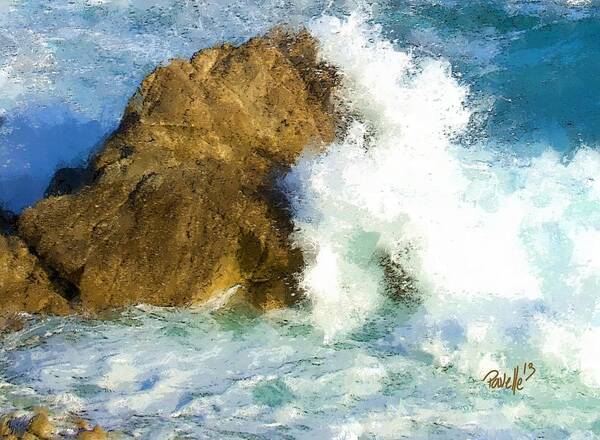 Fine Art Monterey Art Print featuring the digital art The Breaker by Jim Pavelle