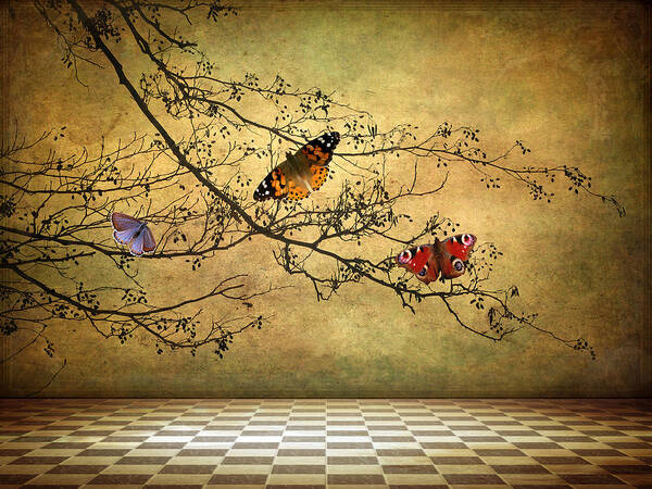Fantasy Art Print featuring the photograph The Butterfly Room by Jessica Jenney