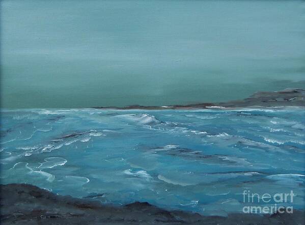 Waves Art Print featuring the painting The Calm Before by Geralyn Willingham