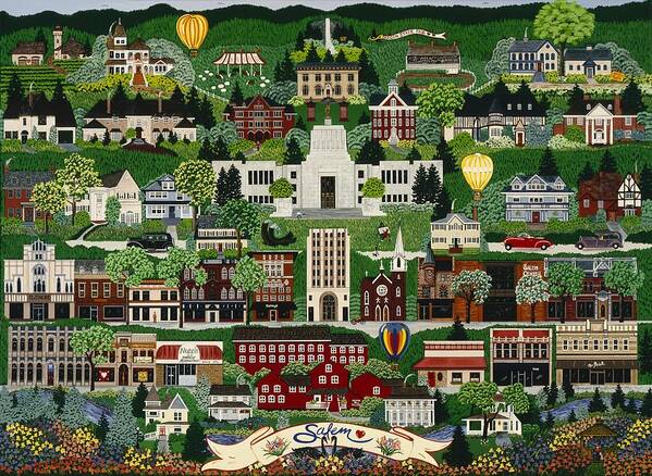 Capitol Art Print featuring the painting The Capitol Salem by Jennifer Lake