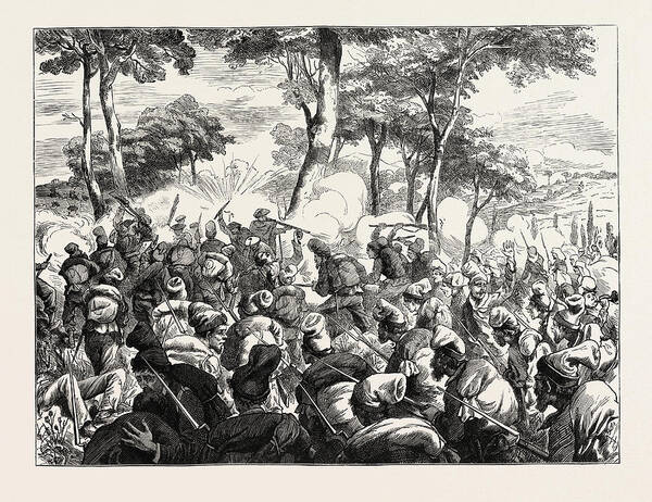 Civil Art Print featuring the drawing The Civil War In Spain Bayonet Charge Of Republican by Spanish School
