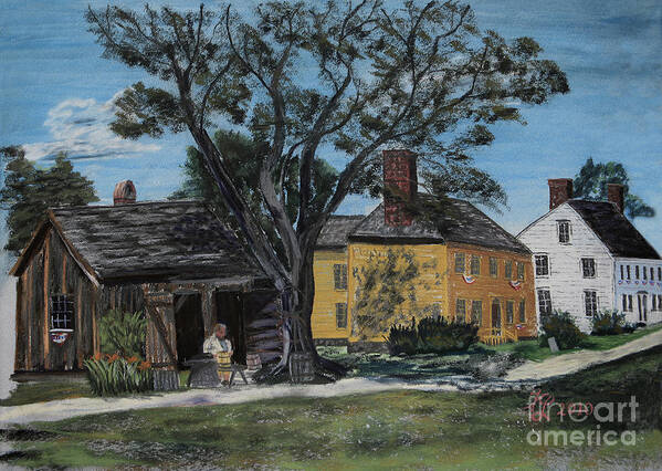 Strawbery Banke Art Print featuring the pastel The Cooper by Francois Lamothe