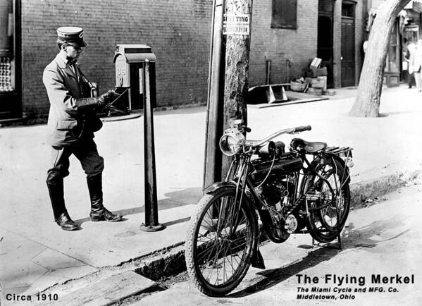 The Flying Merkel Art Print featuring the photograph The Flying Merkel 1910 by Tom DiFrancesca